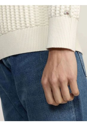 Saco Tejido De Cuello V Con Logo Gráfico Tommy Hilfiger