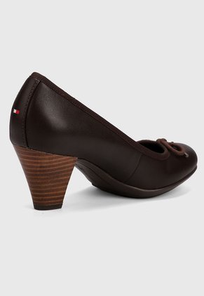 Sandalia Tacón Corrido Café Tommy Hilfiger