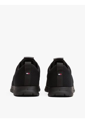 Tenis Negro De Punto Con Logo Tommy Hilfiger