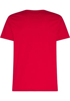 Camiseta Roja Essential En Cuello V Tommy Hilfiger