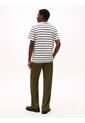 Camiseta Blanca De Rayas Con Cuello Redondo Tommy Hilfiger de Tommy Hilfiger