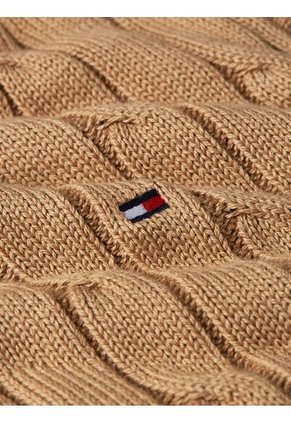 Chaleco Beige De Punto De Algodón Para Mujer Tommy Hilfiger