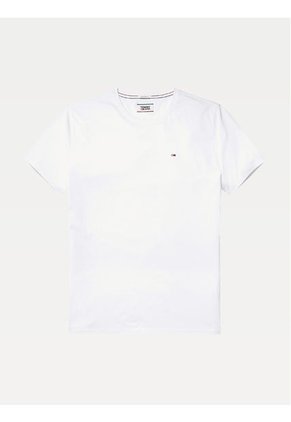 Camiseta Blanca Clásica Con Cuello Redondo Tommy Jeans