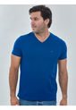 Camiseta Azul Essential En Cuello V Tommy Hilfiger de Tommy Hilfiger