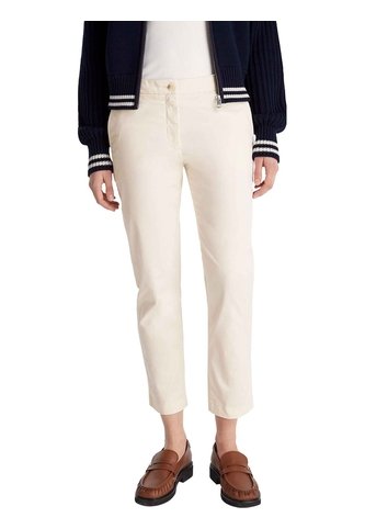 Pantalón Marfil Chino Con Logo Tommy Hilfiger Tommy Hilfiger