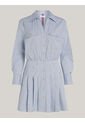Vestido Celeste Corto Plisado Tommy Hilfiger de Tommy Hilfiger