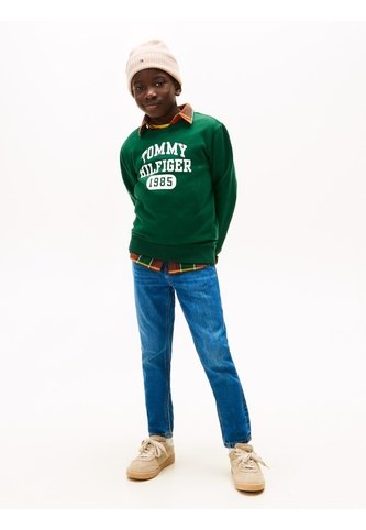 Jeans Azul Para Niño Oscuro Scanton Ajustados Con Lavado Oscuro Tommy Hilfiger Tommy Hilfiger