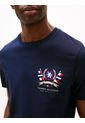 Camiseta Azul De Algodón Con Escudo TH Tommy Hilfiger de Tommy Hilfiger