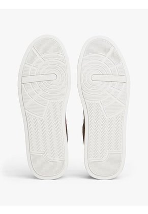 Tenis Marrón De Tenis En Cuero Texturizada Tommy Hilfiger