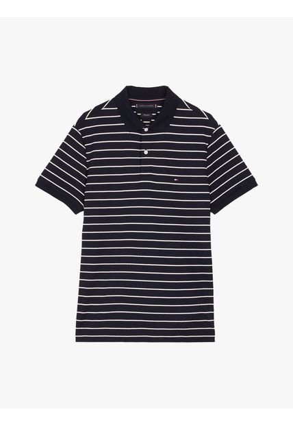 Polo Azul De Corte Regular Tommy Hilfiger