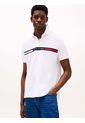 Polo Blanco De Corte Regular Con Logo En El Pecho Tommy Hilfiger de Tommy Hilfiger