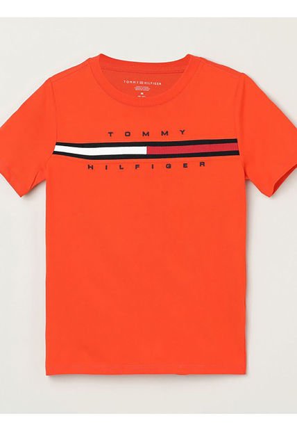 Camiseta De Niño Naranja Tino Fashion Tommy Hilfiger