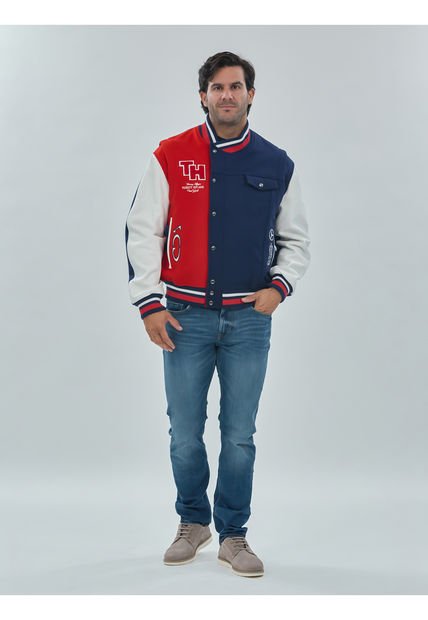 Chaqueta Azul / Rompe Viento Universitaria Tommy X Mercedes F1 X CR Tommy Hilfiger
