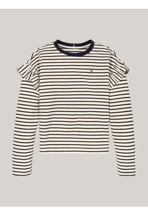 Camiseta Niña De Rayas Con Efecto Lúrex Tommy Hilfiger