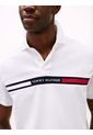 Polo Blanco De Corte Regular Con Logo En El Pecho Tommy Hilfiger de Tommy Hilfiger