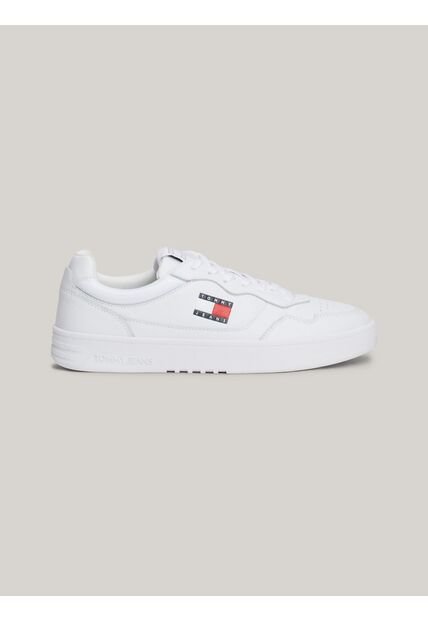 Tenis Blanco De Cuero Color Block Tommy Hilfiger