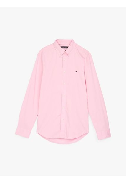 Camisa Rosa TH Flex Regular De Popelín Tommy Hilfiger