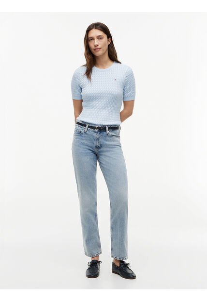 Jeans Azul Denim De Corte Recto Tommy Hilfiger