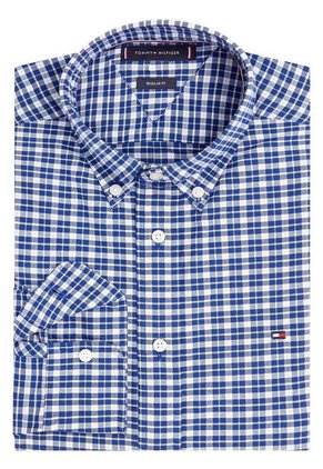 Camisa Azul Oscuro Heritage Oxford De Cuadros De Corte Regular Tommy Hilfiger