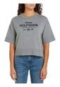 Saco Gris Tejido Cropped De Cuello Redondo Tommy Hilfiger de Tommy Hilfiger