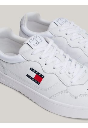 Tenis Blanco De Cuero Color Block Tommy Hilfiger