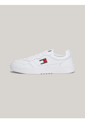 Tenis Blanco De Cuero Color Block Tommy Hilfiger