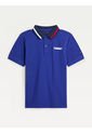 Polo Niño Manga Corta Morado Tommy Bandera Collar Tommy Hilfiger de Tommy Hilfiger