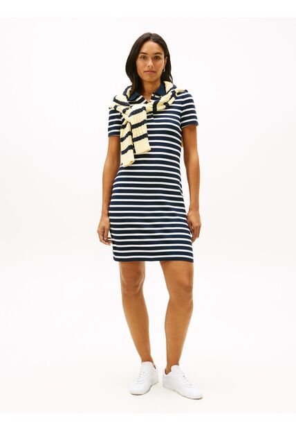 Vestido Azul Tipo Polo 1985 De Corte Slim Tommy Hilfiger