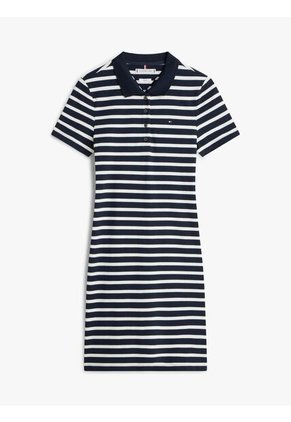 Vestido Azul Tipo Polo 1985 De Corte Slim Tommy Hilfiger