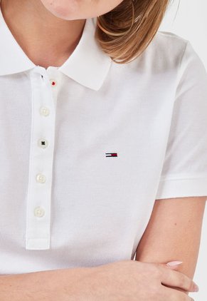 Camiseta Polo Blanco Tommy Jeans