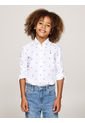 Camisa Blanca Niño Con Estampado De Rayas Tommy Hilfiger de Tommy Hilfiger