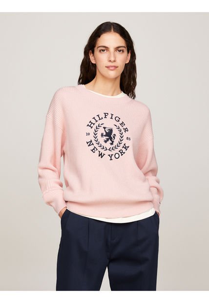 Saco De Corte Regular Con Cuello Redondo Tommy Hilfiger