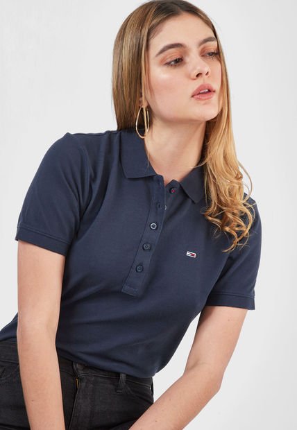 Camiseta Polo Azul Tommy Jeans