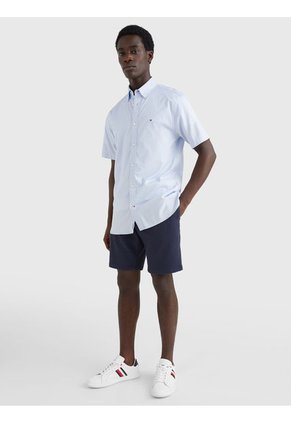 Camisa Manga Corta Azul Soft Micro Estampado Rf