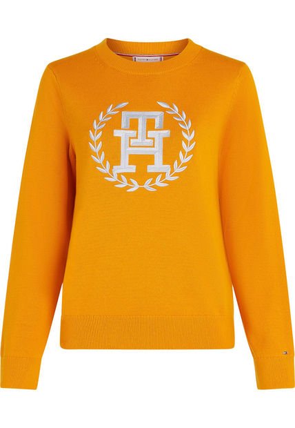 Saco Naranja Con Cuello Redondo Tommy Hilfiger