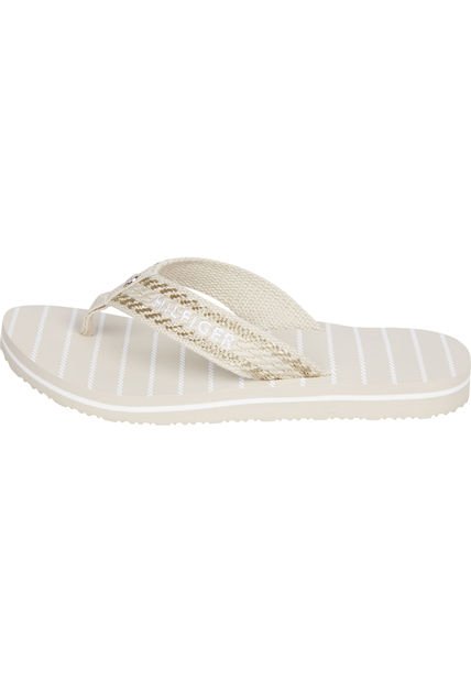 Sandalias De Playa Con Tiras Distintivas Mujer Beige Tommy Hilfiger