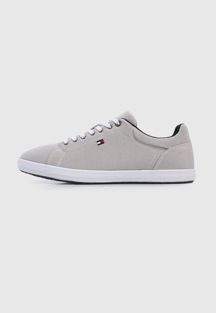 Tenis Lifestyle Gris-Blanco-Azul Tommy Hilfiger Iconic Vulc Mesh Logo