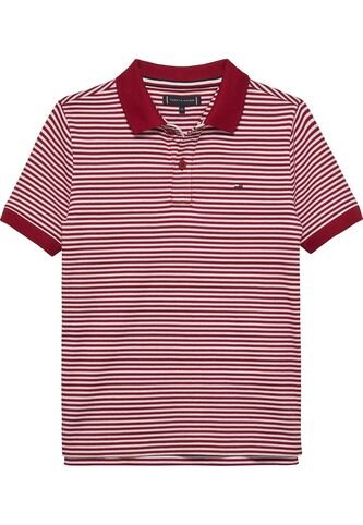 Polo Rojo De Punto Interlock De Corte Regular Tommy Hilfiger Tommy Hilfiger