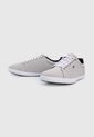 Tenis Lifestyle Gris-Blanco-Azul Tommy Hilfiger Iconic Vulc Mesh Logo de Tommy Hilfiger