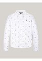 Camisa Blanca Niño Con Estampado De Rayas Tommy Hilfiger de Tommy Hilfiger