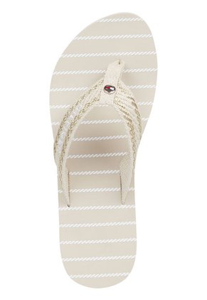 Sandalias De Playa Con Tiras Distintivas Mujer Beige Tommy Hilfiger