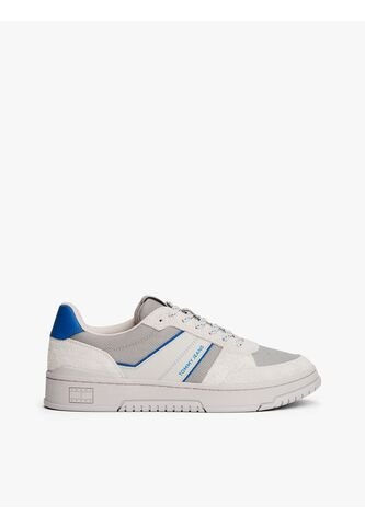 Tenis Gris De Ante Con Mezcla De Texturas Tommy Hilfiger Tommy Hilfiger