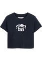 Camiseta Azul Universitaria De Punto Elástico Para Niña Tommy Hilfiger de Tommy Hilfiger