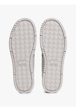 Tenis Gris De Ante Con Mezcla De Texturas Tommy Hilfiger