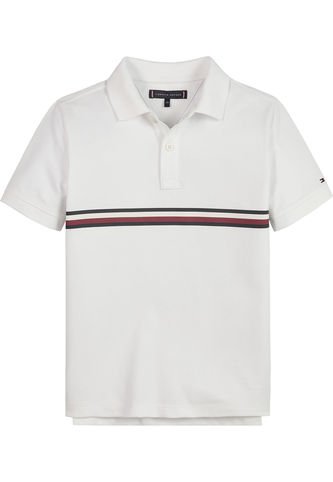 Polo Con Rayas Distintivas Para Niño Blanco Tommy Hilfiger Tommy Hilfiger