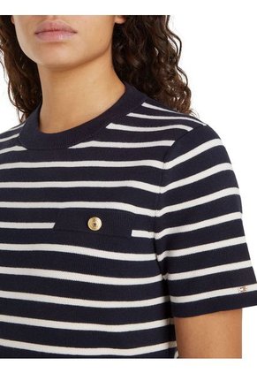 Vestido Azul Con Diseño De Rayas Tommy Hilfiger