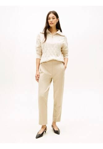 Pantalón Beige Pull On Con Logo Tommy Hilfiger Tommy Hilfiger