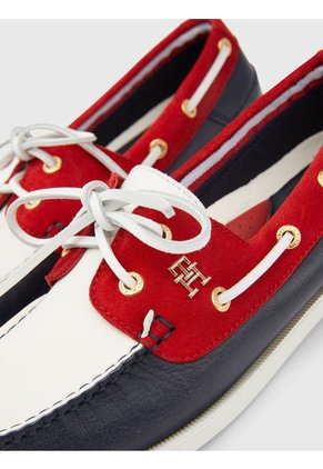 Náuticos De Cuero Con Diseño Color Block Mujer  Tommy Hilfiger