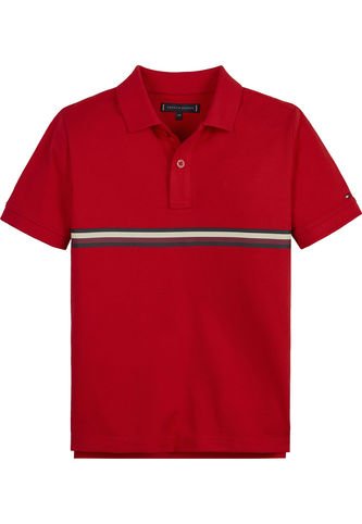Polo Con Rayas Distintivas Para Niño Rojo Tommy Hilfiger Tommy Hilfiger