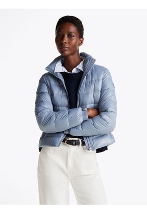 Rompe Celeste Viento Acolchada Brillante De Plumón Tommy Hilfiger